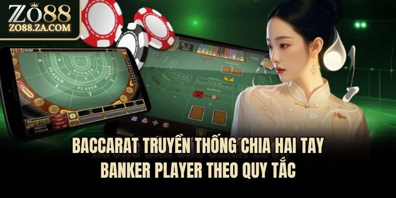 Baccarat Truyền Thống - Bí Quyết Thành Công Từ Góc Nhìn Mới 3 Baccarat truyền thống chia hai tay Banker Player theo quy tắc
